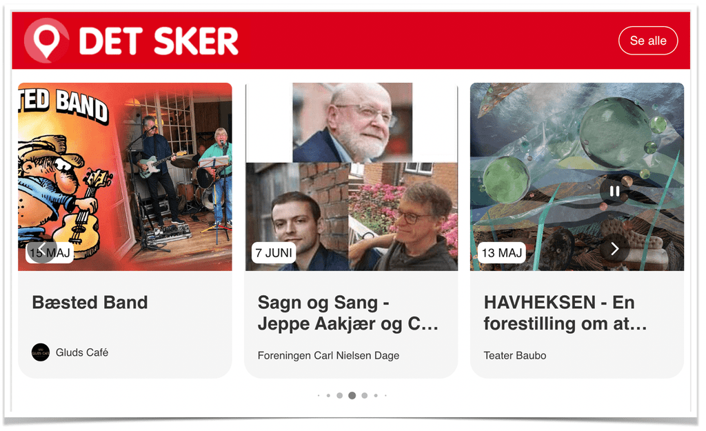 Local event visibility on midtfynsposten.dk - through JFM's unique Calendar-project with Innocode