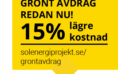 Grönt ROT-avdrag för dig som investerar i solceller och batterier!