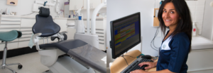Bild på kliniken på Östermalm och på Tandläkare Rosa Ansari