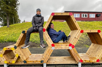 Mona Rise fra Idrett og friluftsliv og Magnhild Lunde fra Kommunalteknikk